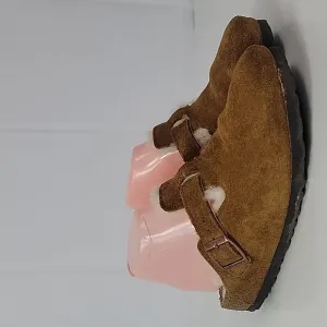 Birkenstock Boston Shearling Suede Leather Women's Sandals