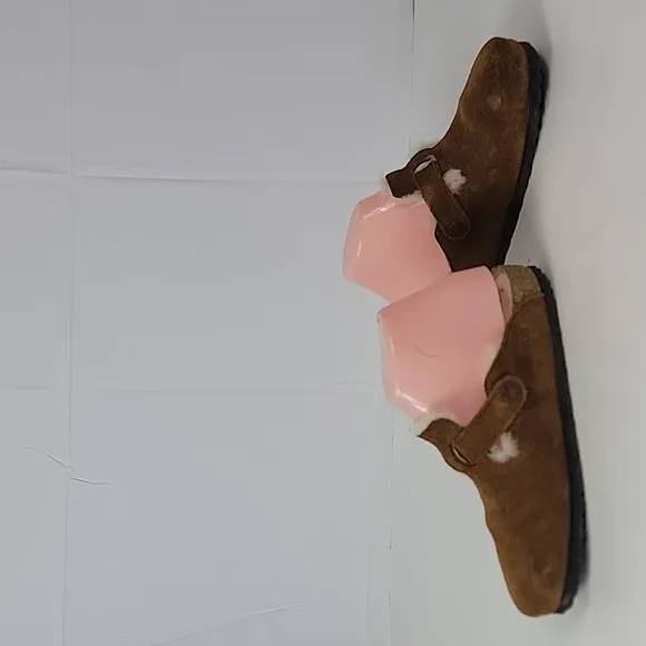 Birkenstock Boston Shearling Suede Leather Women's Sandals