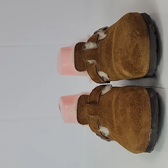 Birkenstock Boston Shearling Suede Leather Women's Sandals