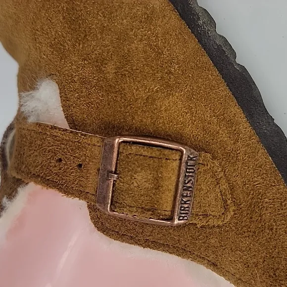 Birkenstock Boston Shearling Suede Leather Women's Sandals