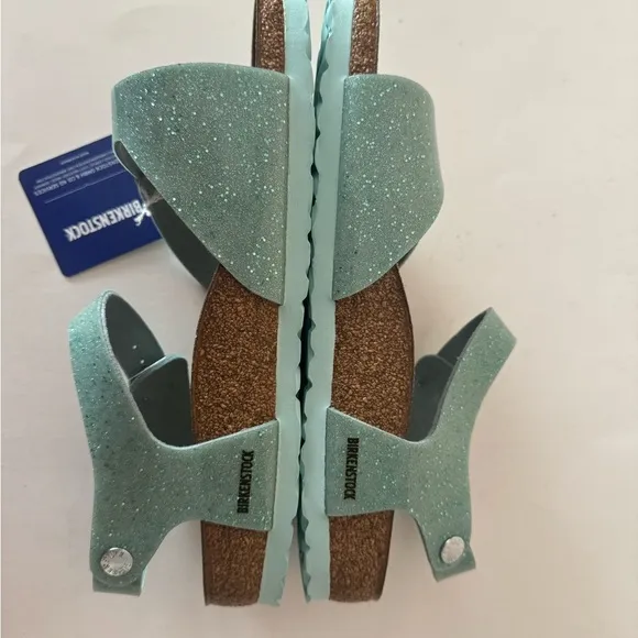 Birkenstock cosmic sparkie mineral sandal. Rare. Green.  Size: 8, 39