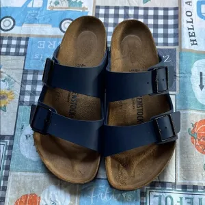 Birkenstock Dark Blue Arizona Sandals with Buckles Size 40