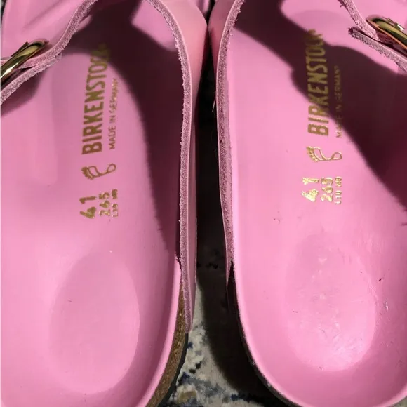 Birkenstock Gizeh Big Buckle Sandals LeatherPatent High Shine Fondant Pink