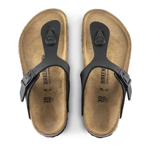 Birkenstock Gizeh Kids Birko-Flor Sandals Black Size 31 13-13.5