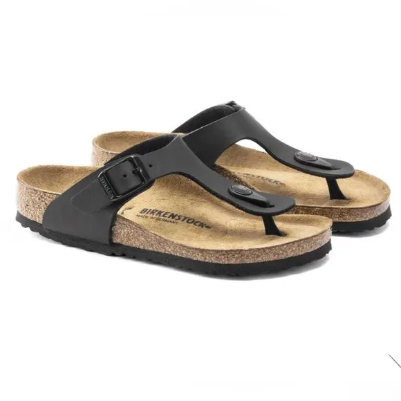 Birkenstock Gizeh Kids Birko-Flor Sandals Black Size 31 13-13.5