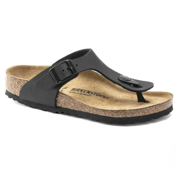 Birkenstock Gizeh Kids Birko-Flor Sandals Black Size 31 13-13.5