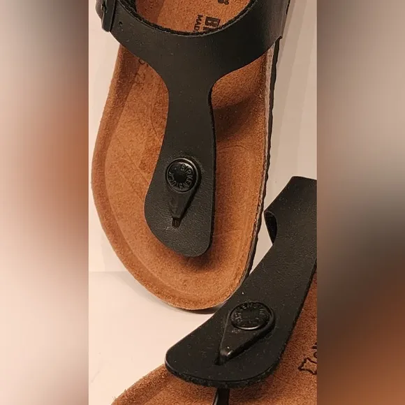 Birkenstock Gizeh Kids Birko-Flor Sandals Black Size 31 13-13.5