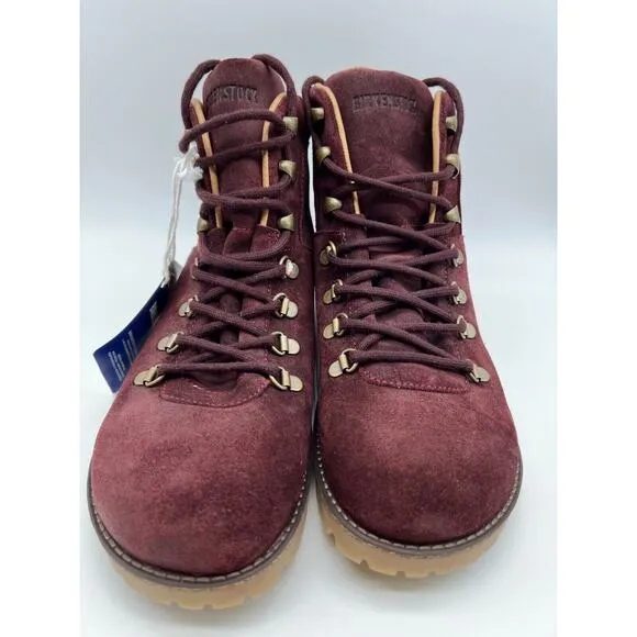 Birkenstock Jackson Women's Nubuck Leather Boots Burgundy Size 11/EU42