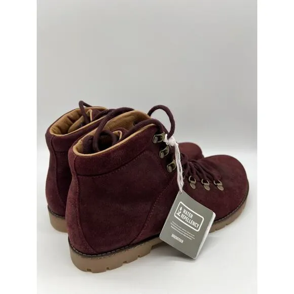 Birkenstock Jackson Women's Nubuck Leather Boots Burgundy Size 11/EU42