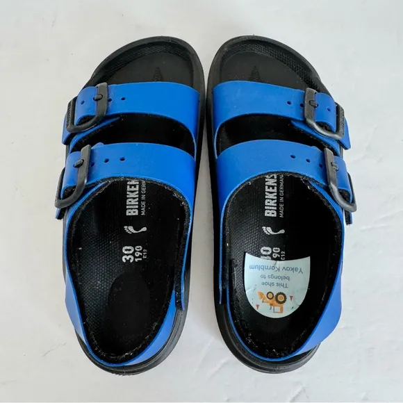 Birkenstock Kids Mogami Sandals in Ultrablue-Black Size 30 EU Open Toe