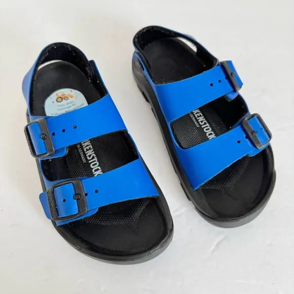Birkenstock Kids Mogami Sandals in Ultrablue-Black Size 30 EU Open Toe