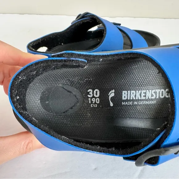 Birkenstock Kids Mogami Sandals in Ultrablue-Black Size 30 EU Open Toe
