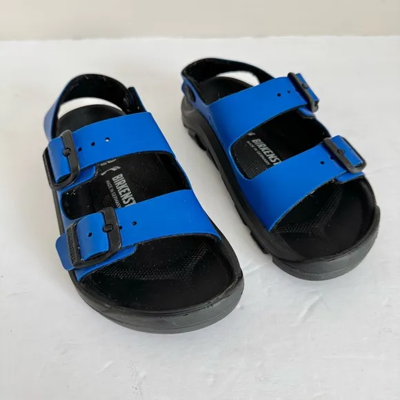 Birkenstock Kids Mogami Sandals in Ultrablue-Black Size 30 EU Open Toe