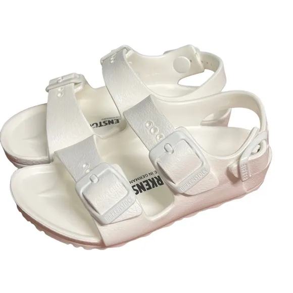 Birkenstock Little Kids Milano Essentials White 7-7.5 Toddler NWOB