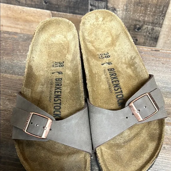 Birkenstock Madrid Buckle Slide Sandal - Mocca - EU 38 - L7/M5