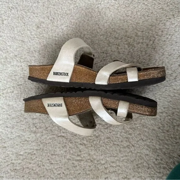 Birkenstock Mayari cream pearl strappy hippy sandals