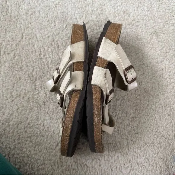 Birkenstock Mayari cream pearl strappy hippy sandals