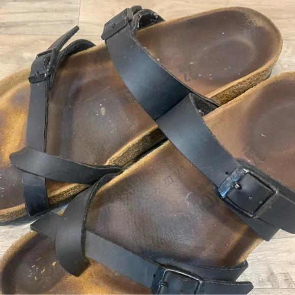 Birkenstock Mayari Leather Buckle Strap Sandals