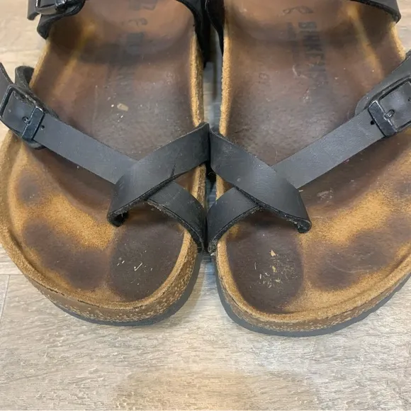 Birkenstock Mayari Leather Buckle Strap Sandals