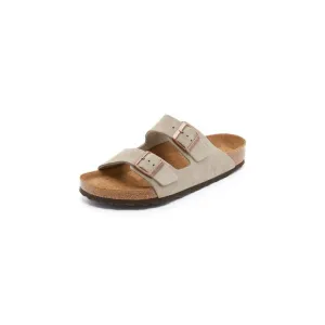 BIRKENSTOCK MEN'S SOFT ARIZONA SUEDE SANDALS, TAUPE, TAN, 7 MEDIUM US