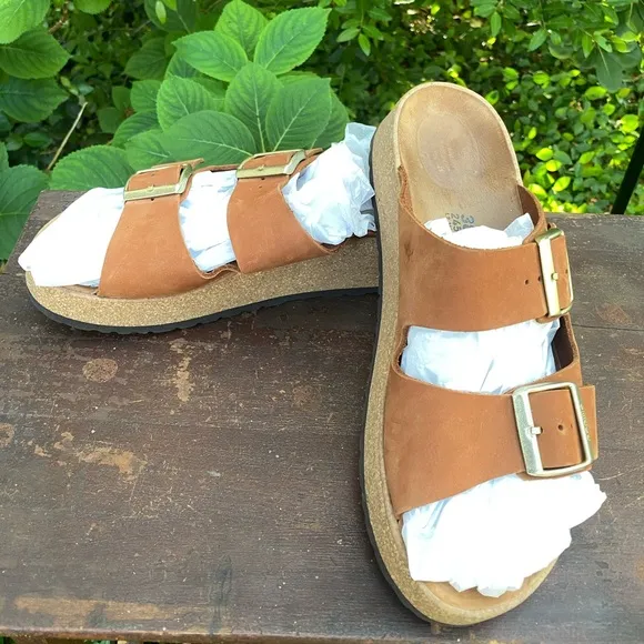 Birkenstock Papillio Brown Double Buckle Sandals Size 38 / 8
