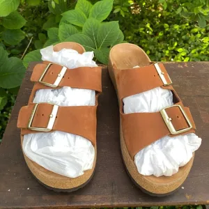 Birkenstock Papillio Brown Double Buckle Sandals Size 38 / 8