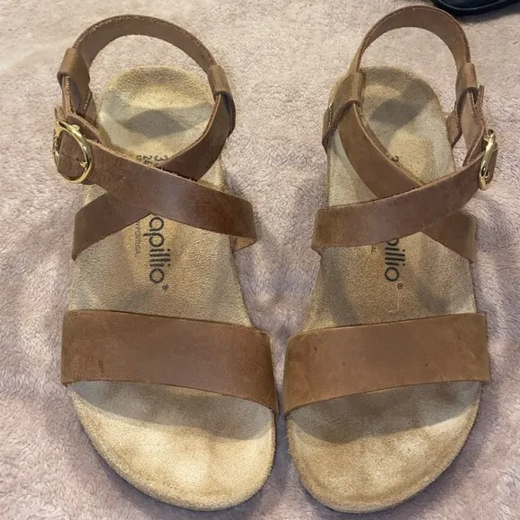 Birkenstock Papillio Womens Wedge Leather Sandals