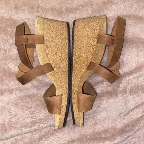 Birkenstock Papillio Womens Wedge Leather Sandals