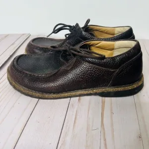 Birkenstock Pasadena Brown Pebble leather Up Loafers  Mens Sz 10