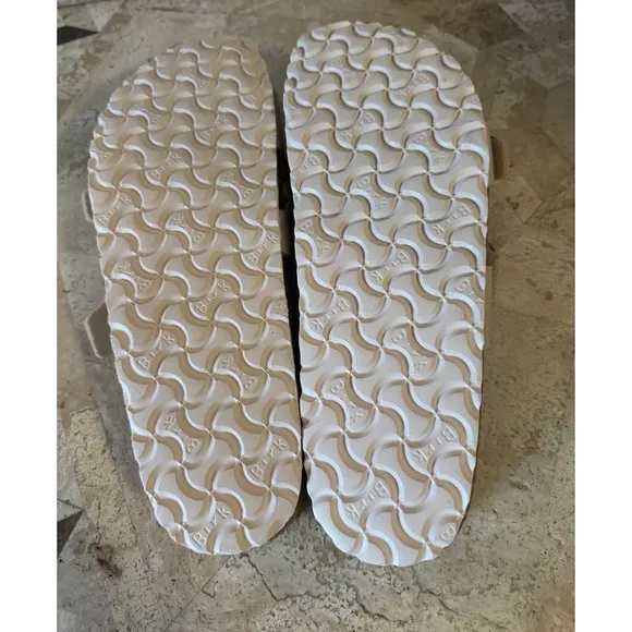 Birkenstock Patent Criss Cross Sandals EU 43 / US W 12 M 10.5 Cream Box Inc