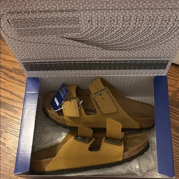 Birkenstock Tan Arizona Sandals with Cork Footbed