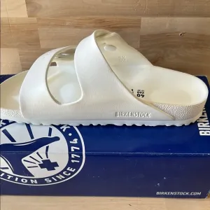 Birkenstock White Slide Sandals W 7