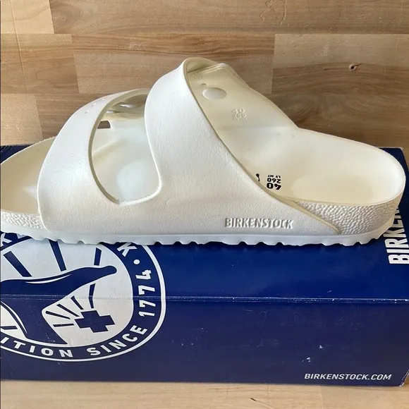 Birkenstock White Slide Sandals W 7