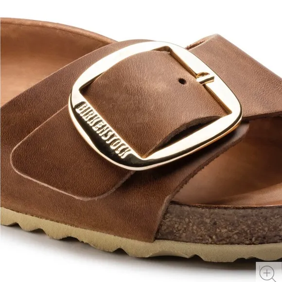 Birkenstock Women’s Big Buckle Oiled Leather Sandals