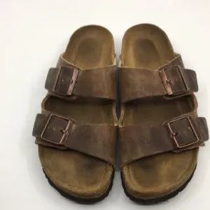 Birkenstock Arizona Brown Leather Sandals – EU Sz 39 Narrow US M 6 W 8 Two Strap