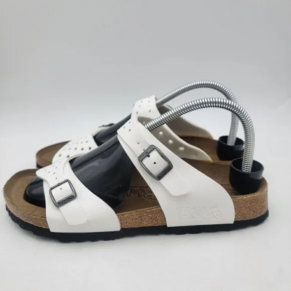 Birkenstock Arizona Unisex M7-L9 White Leather Comfort Waterproof Slide Sandals