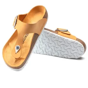 Birkenstocks Apricot Light Orange Gizeh Large Silver Buckle Sandals EU 38, L7 M5