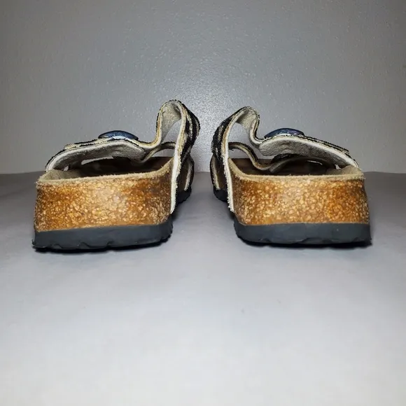 Birkis Tahiti Beaded Double Strap Sandals Size 38