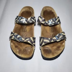 Birkis Tahiti Beaded Double Strap Sandals Size 38