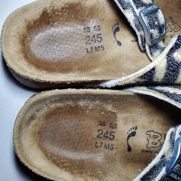 Birkis Tahiti Beaded Double Strap Sandals Size 38