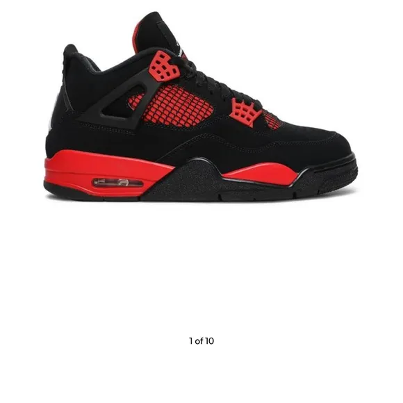 Black and Red Air Jordan Sneakers