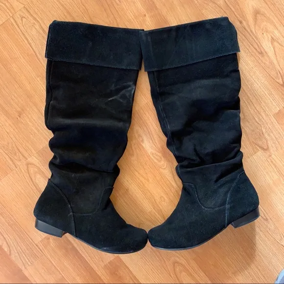 Black Slouchy Cathy Jean Knee High Boots