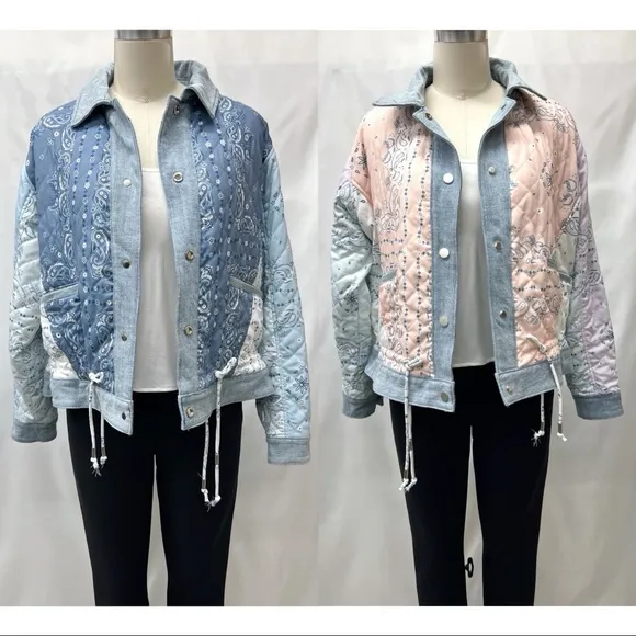 Blank NYC Summer Breeze Reversible Denim Dolman Jacket