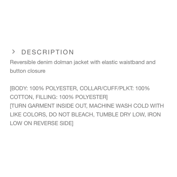 Blank NYC Summer Breeze Reversible Denim Dolman Jacket