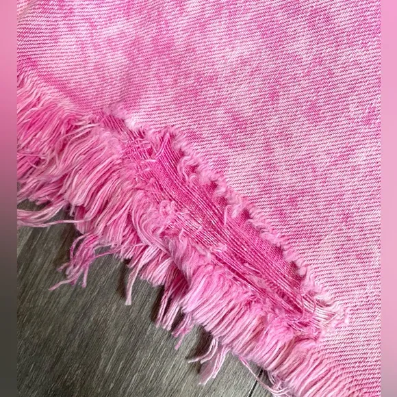 🩷BLANKNYC THE REEVE HIGH RISE RIBCAGE SHORTS PINK SIZE 26 or 2 FRAYED ACID WASH