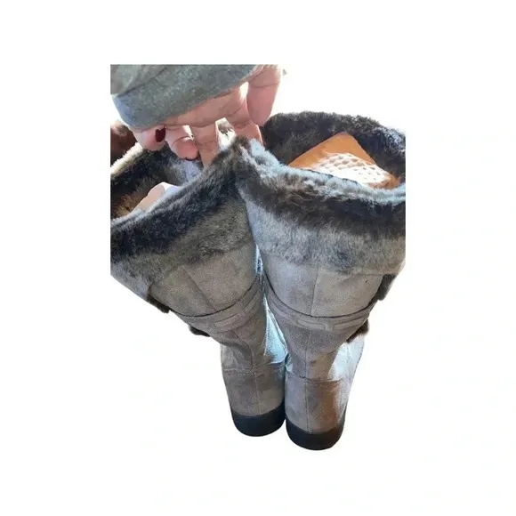 Blondo Sport Aquaprotect Suede Faux Fur Lined Winter Boots Size 10
