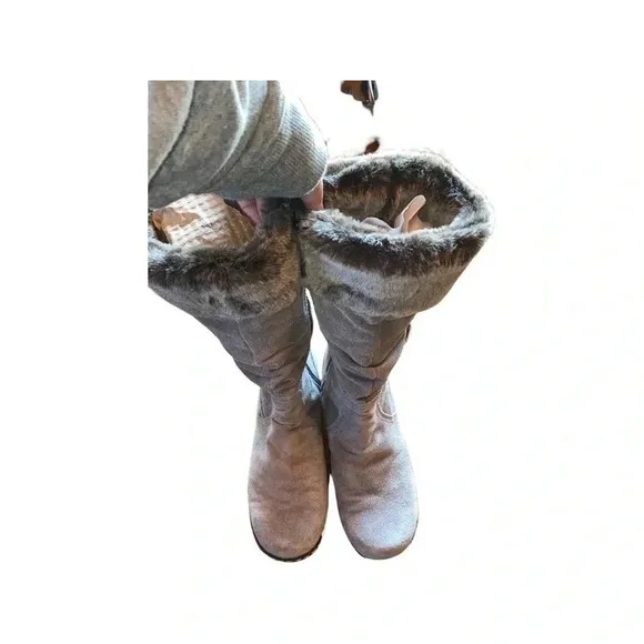 Blondo Sport Aquaprotect Suede Faux Fur Lined Winter Boots Size 10