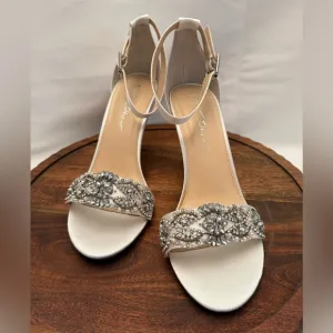 Blue by Betsey Johnson Gina Statin Embelished  Dress High Heel Sandal Sz 9.5 $50