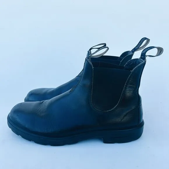 Blundstone Men’s Leather Chelsea Boots Black Ankle Work Shoes Size 12 510 558