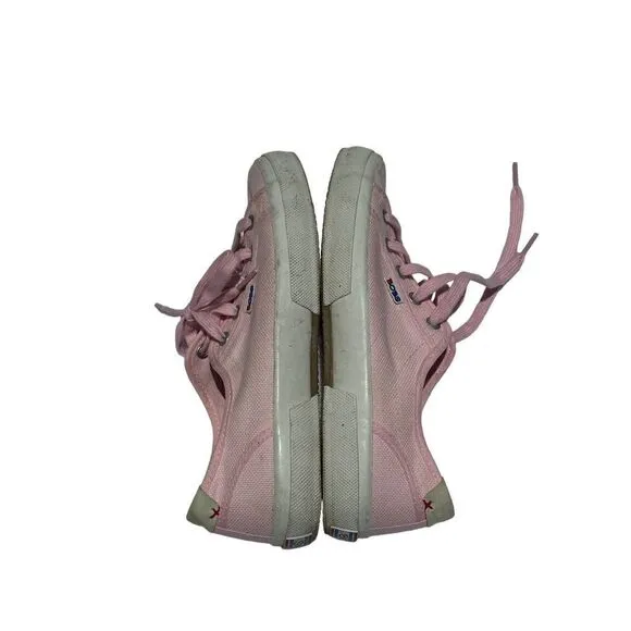Bobs Pink Lace Up Ankle Low Athletic Fashion Sneakers Size 8